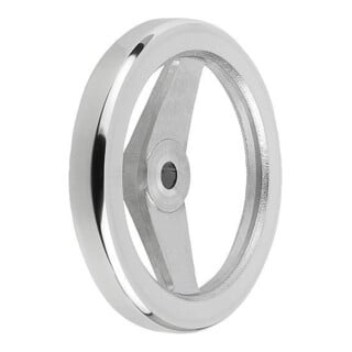 KIPP Speichenhandrad 2-Speichen D1=80 D2=12H7 Aluminium ohne Griff