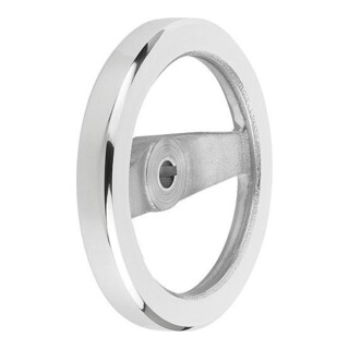KIPP Speichenhandrad 2-Speichen Ø 80mm Aluminium Passbohrung 12H7
