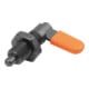 KIPP Sperrpen D=12 M20x1,5 Vorm D staal bruin met draadbus en dop