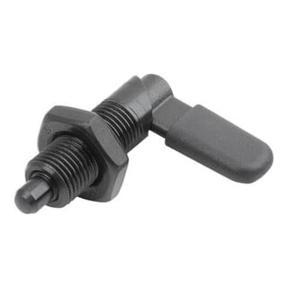 KIPP Sperrriegel D=12 M20x1,5 Form D Stahl brüniert mit Gewindehülse und Kappe