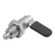 KIPP Sperrriegel D12 M20 Form D Gewindehülse Edelstahl blank