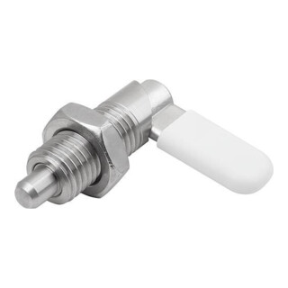 KIPP Sperrriegel D5 M12 Form D mit Gewindehülse Edelstahl blank