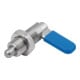 KIPP Sperrriegel D6 M10 Edelstahl blank mit Gewindehülse und Kappe