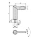 KIPP Sperrriegel Form E Ø 12 20 mm Griff unbeschichtet Hülse glatt
