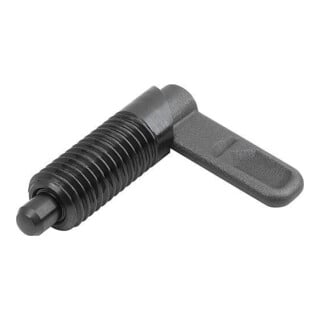 KIPP Sperrriegel M10 Ø5 mm Form A Stahl brüniert mit Gewindehülse