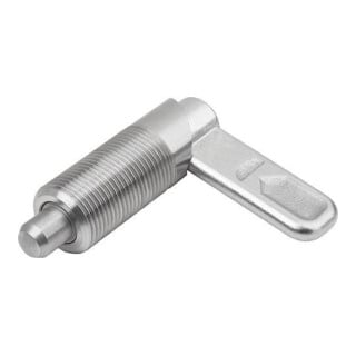 KIPP Sperrriegel M10x1 D=5 Form A Edelstahl blank mit Gewindehülse