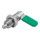 KIPP Sperrriegel M10x1 Ø4 Edelstahl blank Form D mit Gewindehülse Kappe