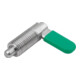 KIPP Sperrriegel M12 D=5 Edelstahl blank Form C mit Gewindehülse Kappe