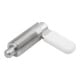 KIPP Sperrriegel M12 Ø 8mm Form C Edelstahl blank mit Gewindehülse Kappe