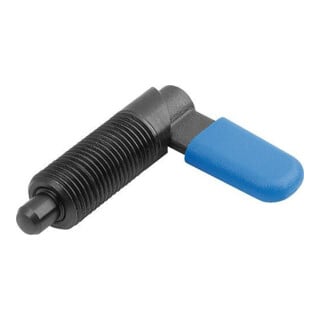 KIPP Sperrriegel M16 D=6 Stahl brüniert Form C mit Gewindehülse Kappe komp.