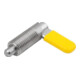 KIPP Sperrriegel M16x1,5 Ø8 Edelstahl blank Form C mit Gewindehülse Kappe