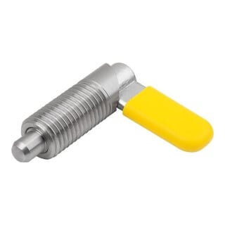 KIPP Sperrriegel M20 D=12 Edelstahl blank Form C mit Gewindehülse Kappe