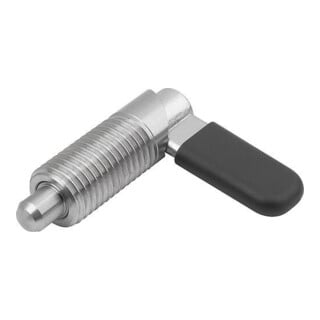 KIPP Sperrriegel M20 D=12 Edelstahl blank Form C mit Gewindehülse Kappe