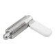 KIPP Sperrriegel M20 D10 Edelstahl blank Form C mit Gewindehülse Kappe