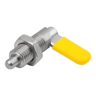 KIPP Sperrriegel M20 D10 Edelstahl blank mit Gewindehülse und Kappe