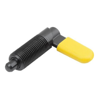 KIPP Sperrriegel M20 x 1,5 Ø 10mm Stahl brüniert Form C mit Gewindehülse Kappe