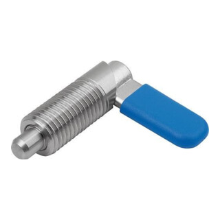 KIPP Sperrriegel M20x1,5 D=12 Edelstahl blank Form C mit Gewindehülse Kappe