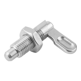 KIPP Sperrriegel M20x1,5 D10 Edelstahl Form B Griff unbeschichtet mit Mutter