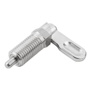 KIPP Sperrriegel mit Anschlag links D=12 M20X1,5 Form A Griff unbeschichtet