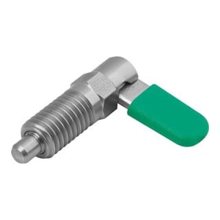 KIPP Sperrriegel mit Anschlag links D=6 M16 Form C mit Gewindehülse Kappe