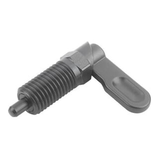 KIPP Sperrriegel mit Anschlag links D=8 M20x1,5 Form A Griff unbeschichtet ohne Mutter