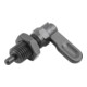 KIPP Sperrriegel mit Anschlag links D4 M10 Form B Griff unbeschichtet mit Mutter