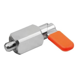 KIPP Sperrriegel Vierkant Gr. 2 D=5 Edelstahl blank mit Kappe
