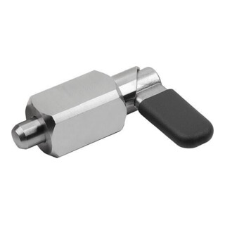 KIPP Sperrriegel Vierkant Gr. 2 D=5 Edelstahl blank mit Kappe