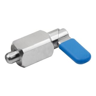 KIPP Sperrriegel Vierkant Gr. 2 D=6 Edelstahl blank mit Kappe
