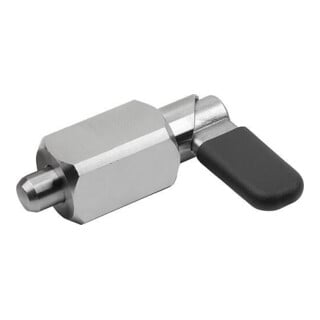 KIPP Sperrriegel Vierkant Gr. 2 D=6 Edelstahl blank mit Kappe