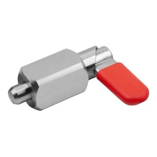 KIPP Sperrriegel Vierkant Gr.3 D=6 Edelstahl blank mit Kappe