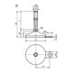 KIPP Stellfuß, Form B M10x100, D=80, Edelstahl, Gummi-3