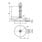 KIPP Stellfuß mit Innensechskant, Form D, Stahl, Gummi-2