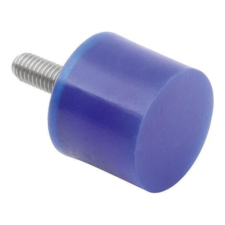 KIPP Tampon en caoutchouc Type D filetage extérieur M04 x 10 acier inoxydable A4 1.4401 cyl.