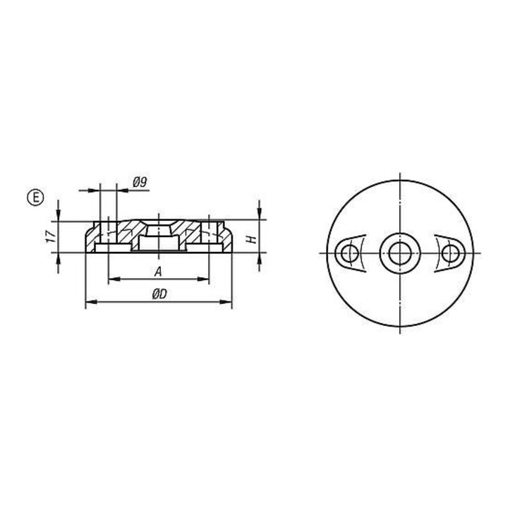 KIPP Teller E Thermoplast schwarz Ø 100