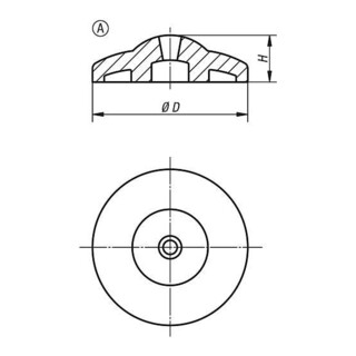 KIPP Teller ECO Form A RVS Ø 30 mm