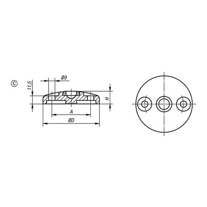 KIPP Teller Form C Zink Ø 100