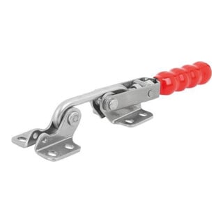 KIPP Tendeur à crochet horizontal F2=4000 acier inoxydable brut poignée plastique