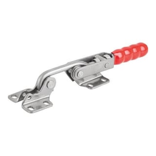 KIPP Tendeur à crochet horizontal F2=7000 acier inoxydable brut poignée plastique