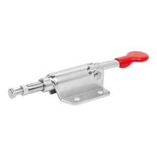 KIPP Tendeur à tige poussante horizontal Forme A F2=500 acier galvanisé poignée plastique