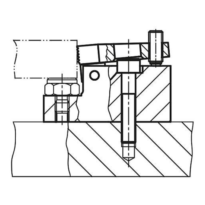 KIPP Tendeur à traction inférieure 52 x 32 acier BN 10