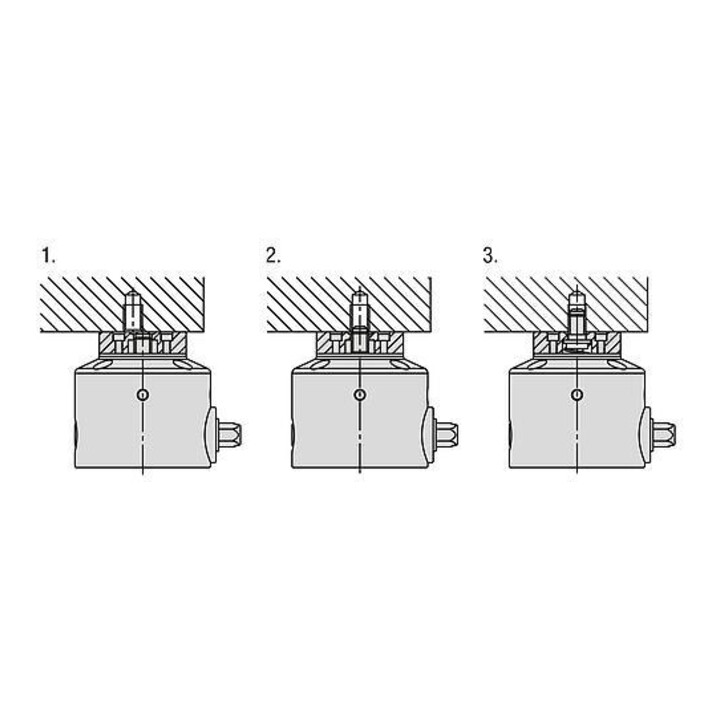 KIPP Tendeur M16 en acier allié noir, compatible automatisation, avec vis de serrage