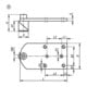 KIPP Tige de serrage avec plaque d'adaptation D=28 L=96 I=52 acier brunie Forme B Komp S