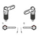 KIPP Verrou de blocage avec butée droite D=6 M12 Forme D M