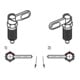 KIPP Verrou de blocage avec butée gauche Ø 6 mm M12 Forme C Manchon fileté Capuchon