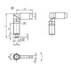 KIPP Verrou de blocage M12x1,5 Ø5 mm Forme CP Capuchon Acier sans écrou