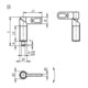 KIPP Verrou de blocage M16 D=6 Forme A acier inoxydable brut avec douille filetée