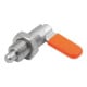 KIPP Verrouillage D10 M16x1,5 acier inoxydable brut Forme D avec douille filetée, écrou, capuchon