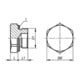 KIPP Verschlussschraube M16x1,5 SW22 Form C Aluminium blank