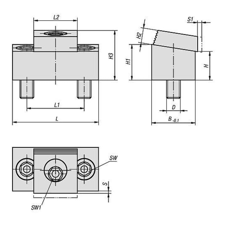 KIPP Vis excentrique de serrage M10 acier